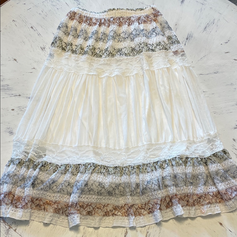 Boho Lace Slip Skirt